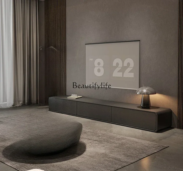 

XXItalian minimalist TV cabinet large apartment modern minimalist floor TV cabinet high sense