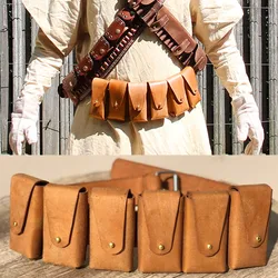 Steampunk Tusken Sand People Leather Belt Pouch Cavalry Bandolier Cartridge Bag Sash Raider Cosplay Costume Accessory Fanny Pack