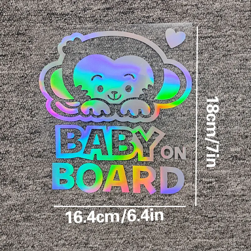 1-Pack Car Window Decal Sticker with Baby Design 03 Creative Scratch Style Laser Cut Car Decoration Stickers for Vehicle