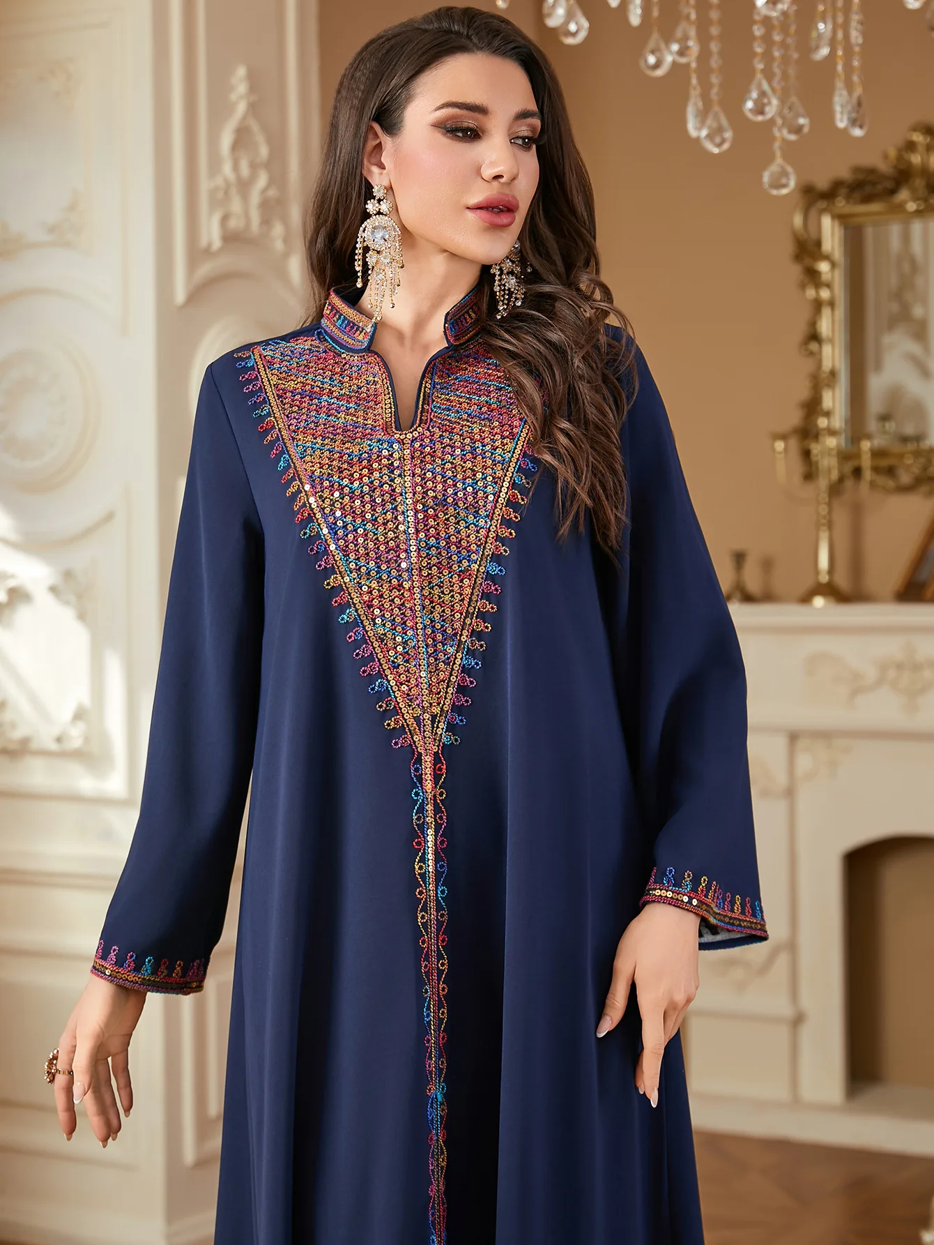 

Dubai Abayas for 2025 New Women Embroidery Maxi Dress Muslim Kaftan Turkey Robe Caftan Ramadan Musulmane Femme Party Vestidos