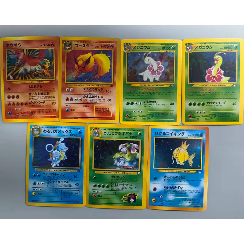

Коллекционные карты Ptcg Pkm Diy, японский базовый набор, голографическая карта, пинсир Nidoqueen Kabutops Gyarados Dark Blastoise Flareon Typhlosion