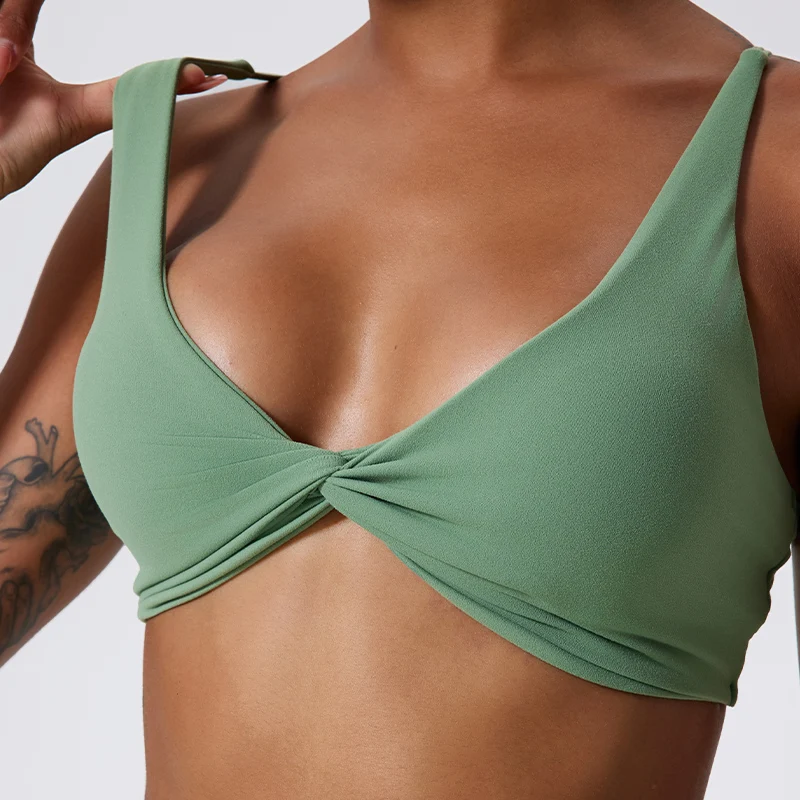 New Summer Women's Push-Up Sports Bra Breathable Soft Yoga Workout Top Backless Fitness Crop Gym Underwear Woman’s Crop Top image 4