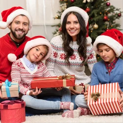 Christmas Hat Santa Hat Xmas for Adults Children Extra Thicken Classic Fur for Christmas New Year Festive Holiday Party Supplies