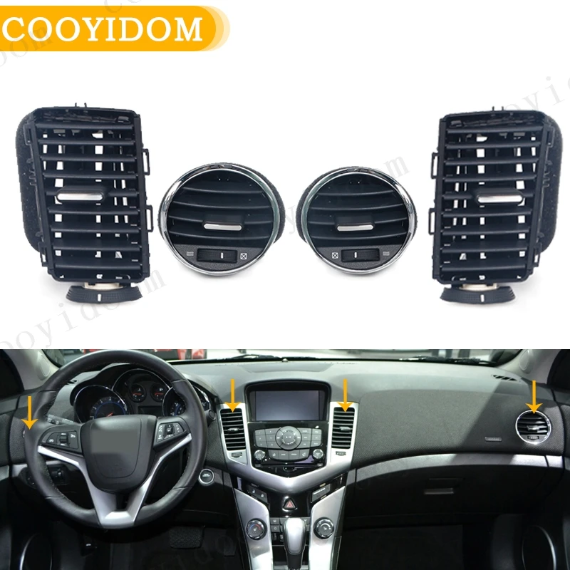 

Car Interior Front Dash Center Console Dash Board Air Conditioner Outlet A/C Vents For Chevrolet Cruze J300 Panel Grille Cover