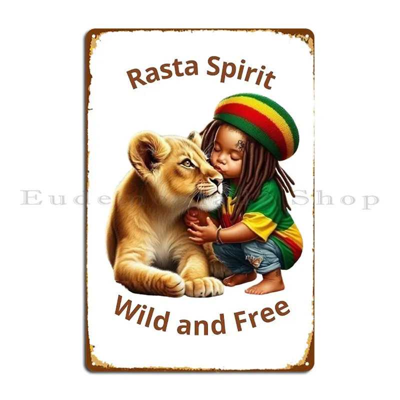 

Rasta Spirit металлический плакат с табличкой, Настенная роспись, Настенный декор, оловянный плакат