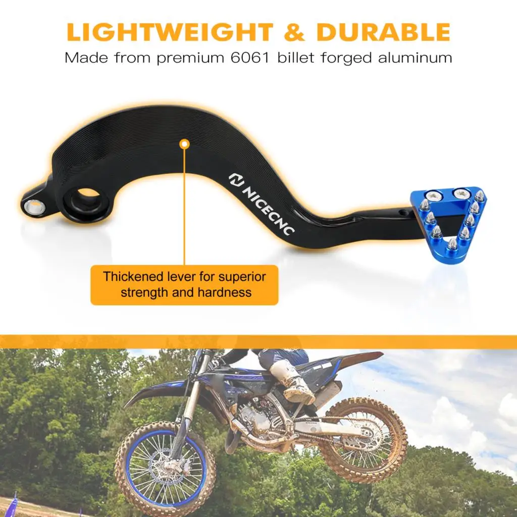 Dla Yamaha YZ125 YZ250 2009-2024 YZ125X YZ250X 2020-2023 2022 regulowana kuta dźwignia pedału hamulca i sprężyna powrotna tylnego hamulca