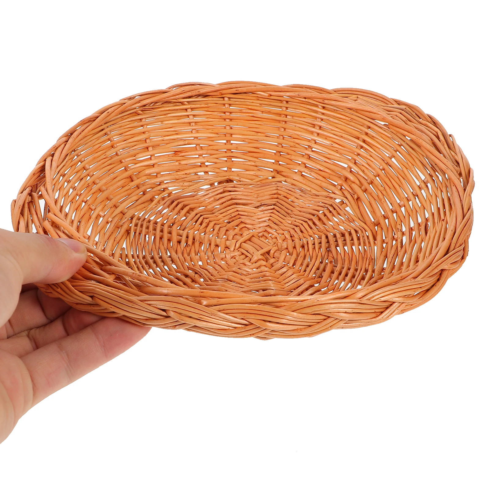 위커 짜임 바구니 천연 수제 빵 과일 보관 트레이 주방 서빙 바구니 가정용 레스토랑 피크닉 장식용