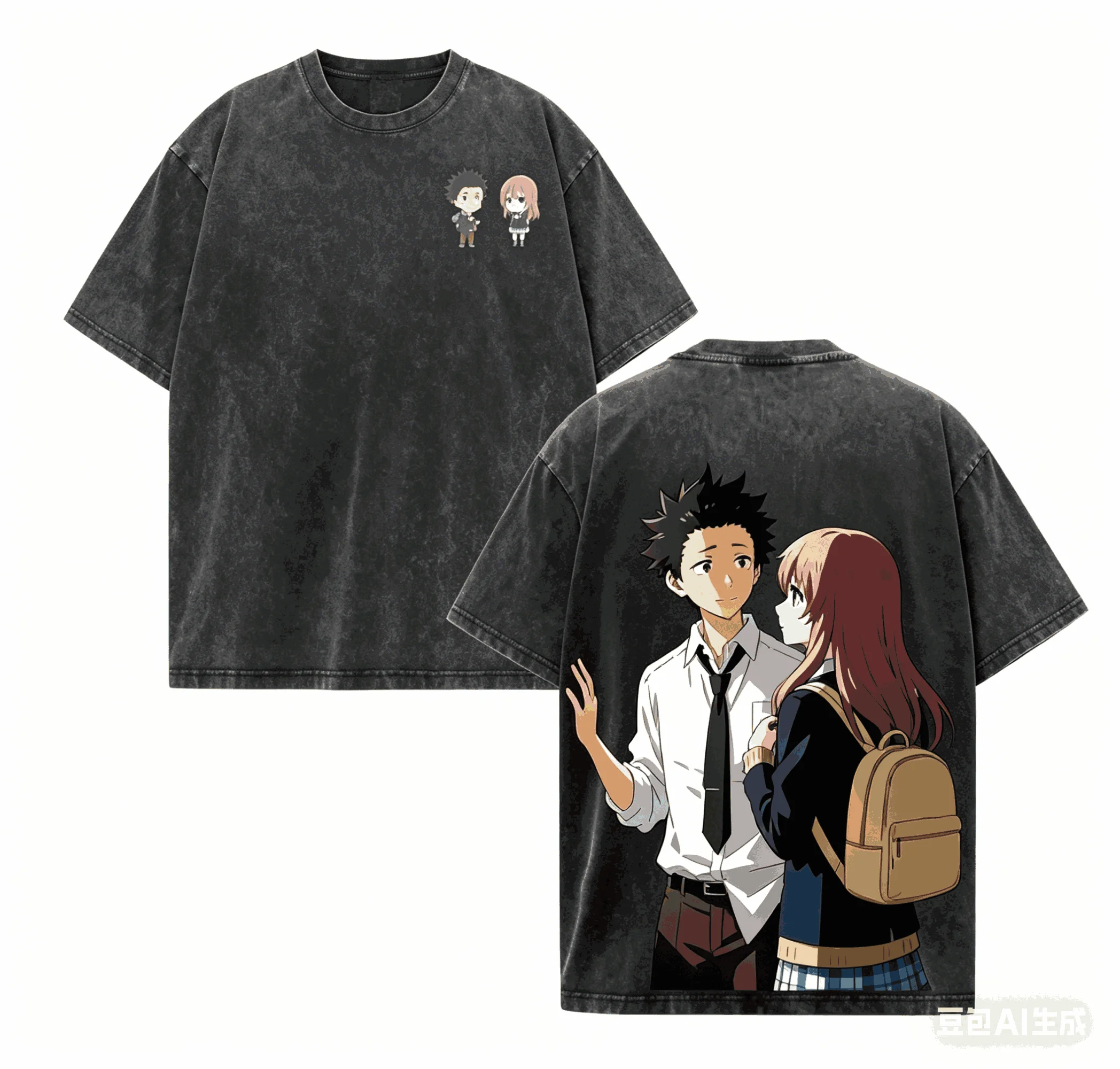 A silent voice Washed T-shirt 2026 New Model personality Clothes shirt Year round clothing Retro Fashion Vintage Loose Couples