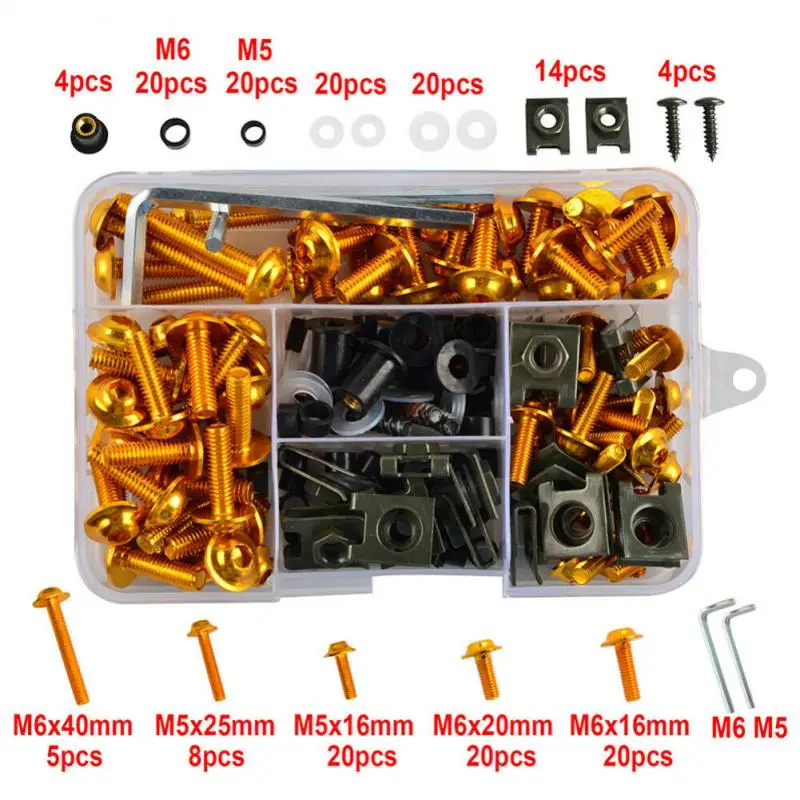 M6 Fairing Bolts สกรูสําหรับ Suzuki GSXR SV650 SV1000 V-strom 650 1000 Bandit 400 600 1200 GSF400 GSF1200 GS500