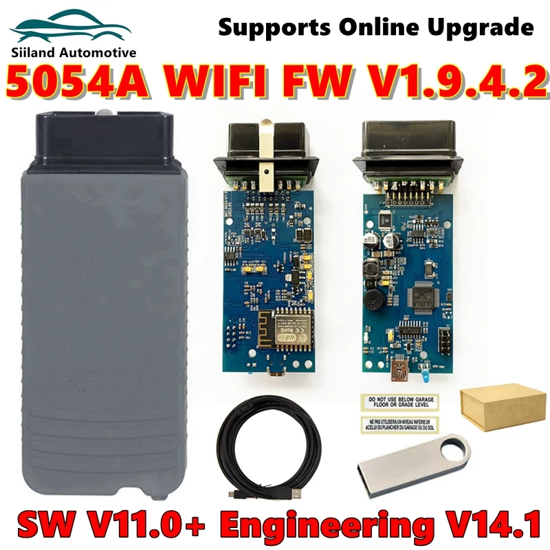 

Top WIFI version 5054A V1.9.4.2 support V11.0.0 and E-V14 cover all 5054 and 6154 functions for VAG UDS Car Diagnostic Tools