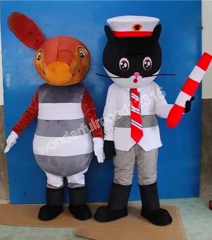 

New Adult Hot Sale Foam Both Cat And Mouse Fancy Cartoon Mascot Costume Plush Christmas Fancy Dress Halloween Mascot Costume