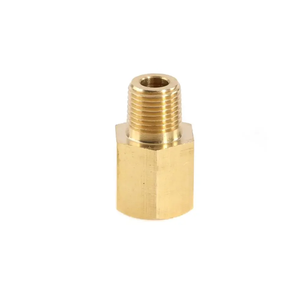 1/8 NPT Female to 1/8 BSPT Male Adapter Gauge Sensor Sender Thread Adapter Reducer Nut for Oil Pressure Sensor Brass Connector