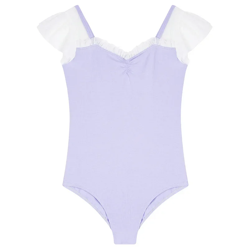 Ballet Leotards for Girls Dance Gymnastics Bodysuit Ballet Dress Dance Training Dance Wear Summer Short Sleeve Jumpsuit Outfit