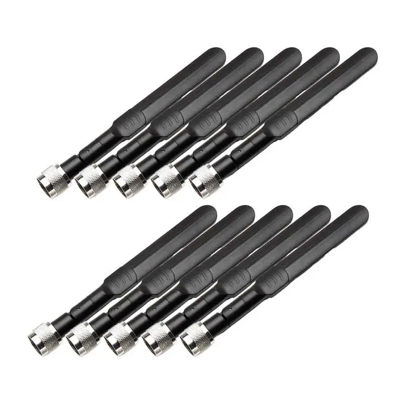 Foldable 4G Lte 3G GSM Antenna 10Pcs Paddle Type Omnidirectional 8Dbi Gain N Male Vertical Polarization 700-2700Mhz