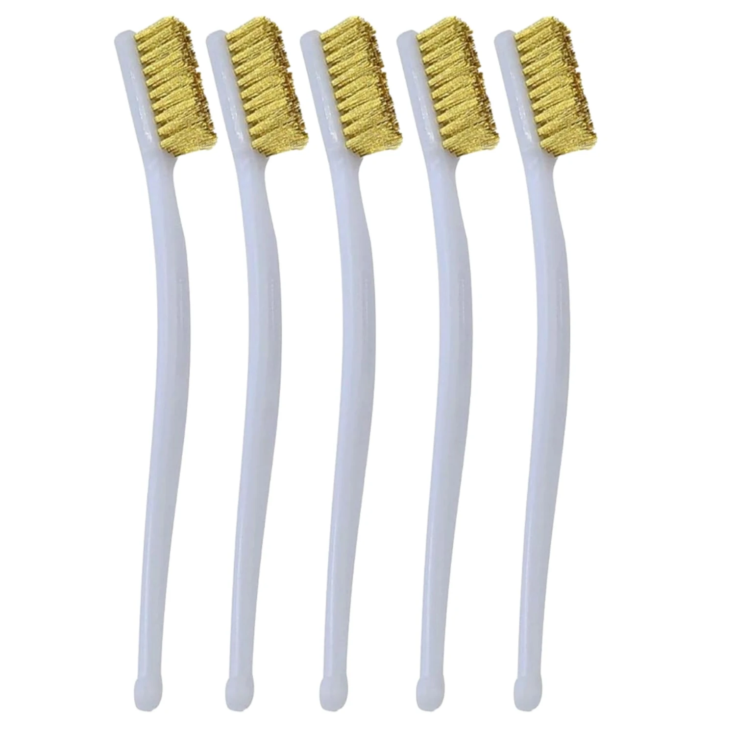5PCS Brass Wire Brushes Cleaner Tool Copper Wire Toothbrush Copper Brush Handle Hot Bed Cleaning Parts 3D Printer Nozzle
