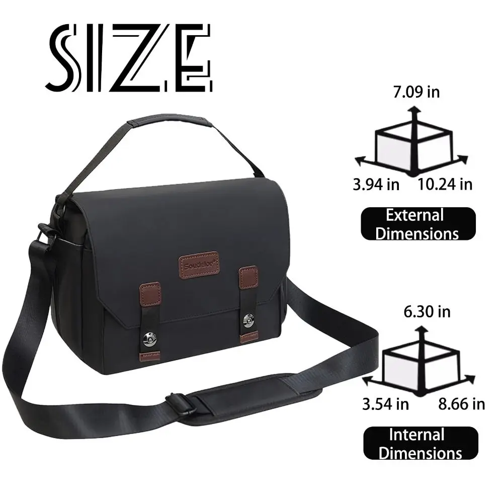 Single Shoulder Crossbody Outdoor Travel Camera Bag Wear-resistant and Lightweight Digital Waterproof Handheld Photography Bag