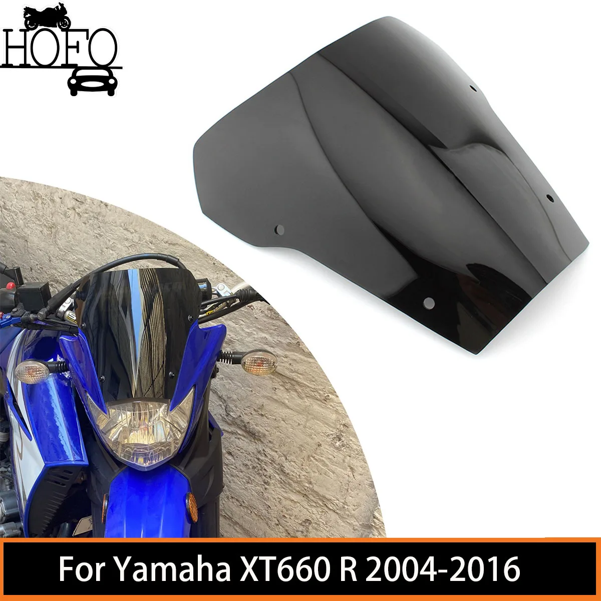 

Motorcycle Windshield Windscreen Front Wind Shield Screen Deflectors Motorcycle Accessories For Yamaha XT660 R 2004 2015 2016 ﻿