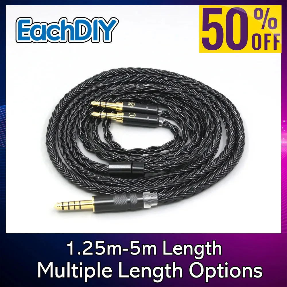 

2,5 мм 3,5 мм XLR сбалансированный 16 ядер 99% 7N OCC кабель для наушников для Beyerdynamic T1 T5P II AMIRON HOME 3,5 мм Pin LN006745