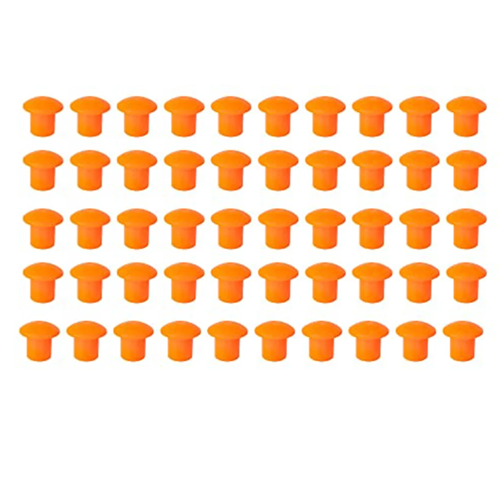 High Visibility Orange Plastic End For 10mm To 25mm Steel Bar Construction Site Safety Protector Covers 100pcs