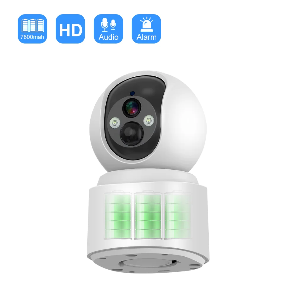 

PEGATAH 5MP WiFi Camera Baby Monitoring Built-in Battery Wireless PTZ HD Human Detection Camera Home Secuiry Surveillance Video