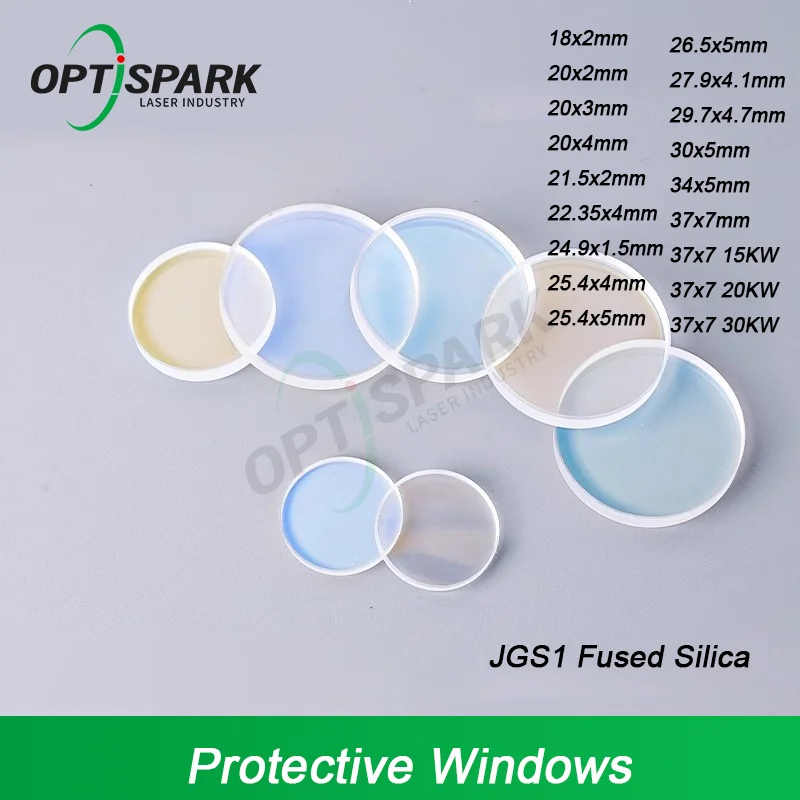 Fiber Laser Protective Windows Protective Lens Dia18/20/24.5/27.9/30 For Raytools Bodor WSX Laser Cutting Head Consumables