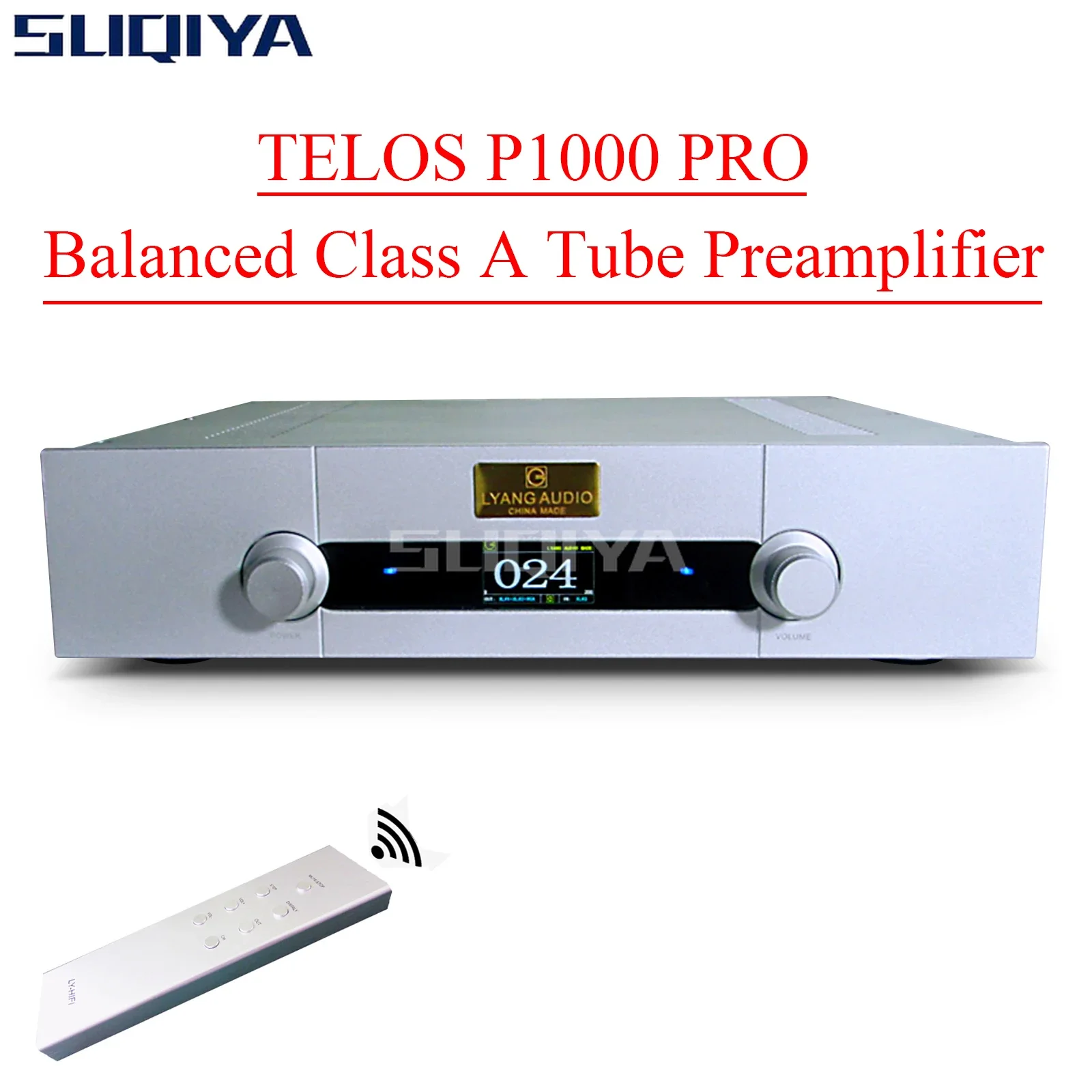 

SUQIYA-TELOS T1000 PRO Balanced Class A Tube Remote Control Preamplifier Tube Hifi Amplifier