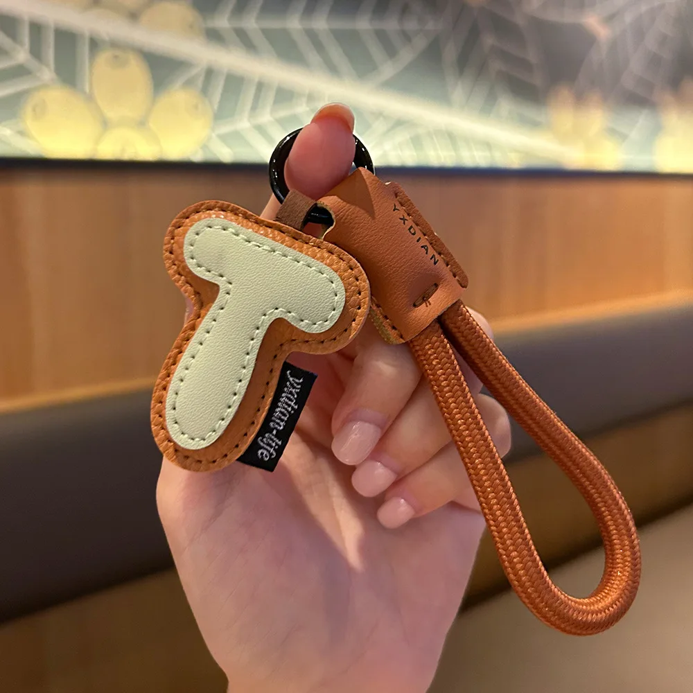Mixed Color Pu Leather Letter Key Chains A-Z Initial Alphabet