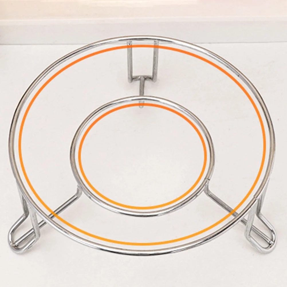 

Multi-Functional Stainless Steel Hot Pot Holder Heat Resistant Thick Rack for Hot Dishes Table Silver Stainless Steel Pot Holder