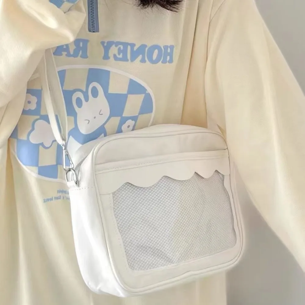 

Модная прозрачная сумка Y2K Ita Bag из ПУ для униформы Лолиты и JK, водонепроницаемая сумка через плечо из ПВХ в стиле Харадзюку для девочек