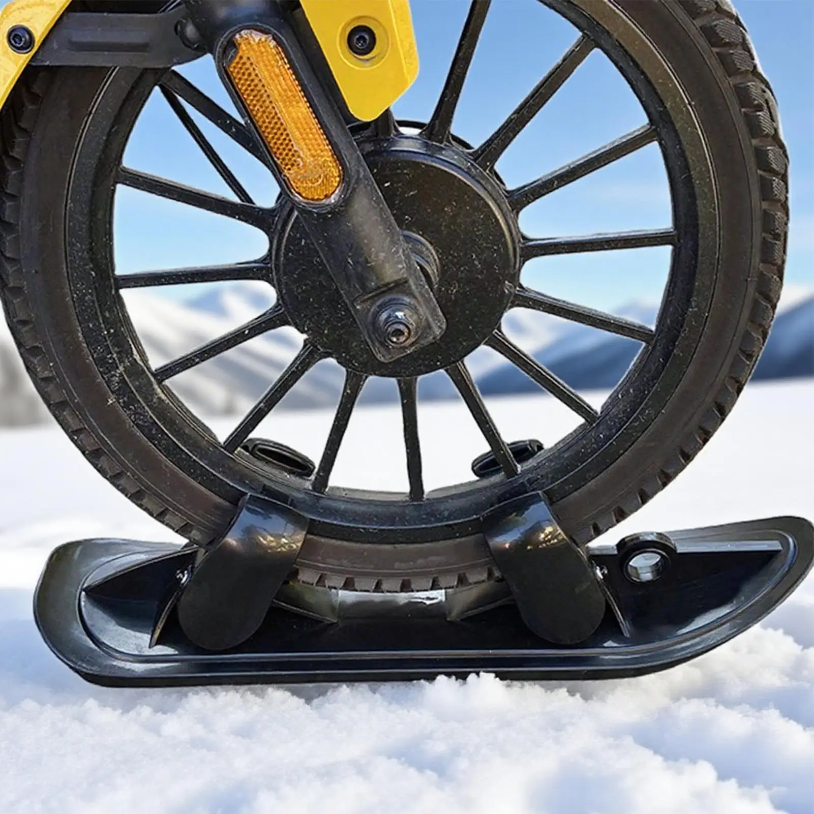 Ski Board Sled 2 in 1 Stroller Ski Scooter Conversion Skiing Attachment for Bicycle Outdoor Sports Lakeside Paths Resort Areas