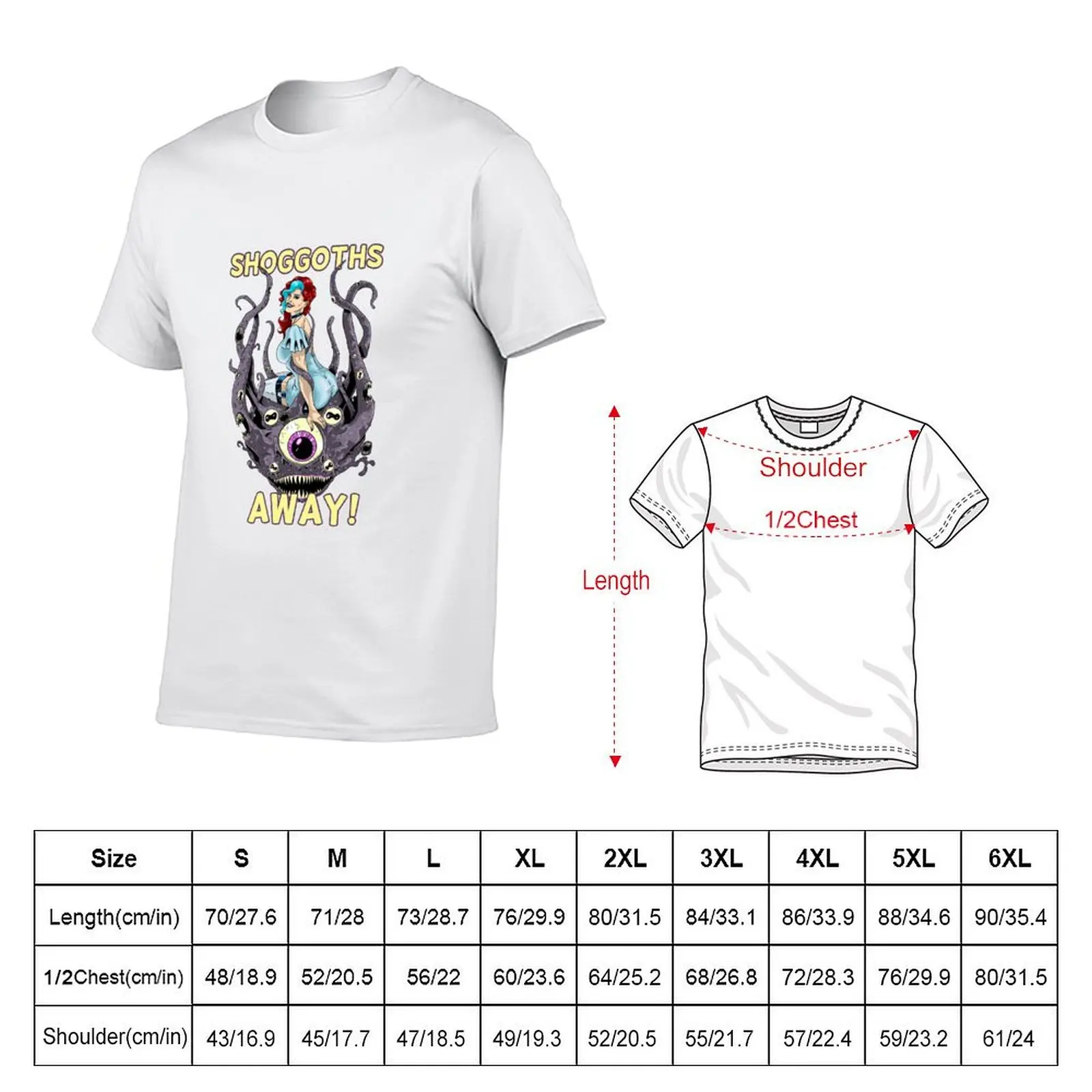Innsmouth Girls: Shoggoths Away! T-Shirt Classic Graphic Short Sleeve Top