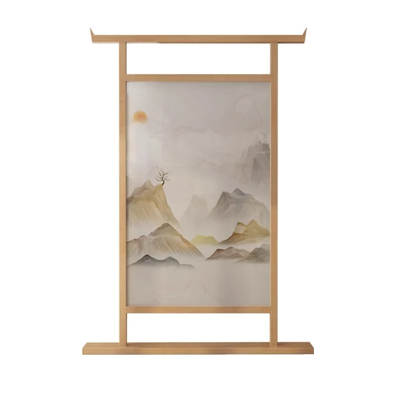 

Entrance screen ornament home decoration hotel restaurant shading solid wood seat screen Chinese furniture wholesale customizati