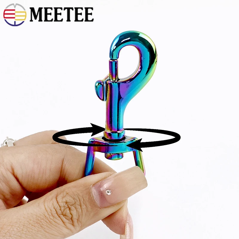 

10Pcs Meetee 15mm Dog Collar Lobster Buckle Metal Keychain Hook Bag Strap Carabiner Snap Clasp Trigger Clips Hooks DIY Accessory