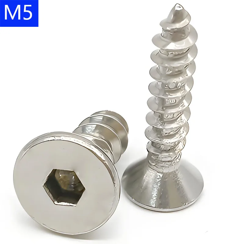 

Винты с шестигранной головкой M5 5 мм, болты с плоской головкой, саморезы с потайной головкой