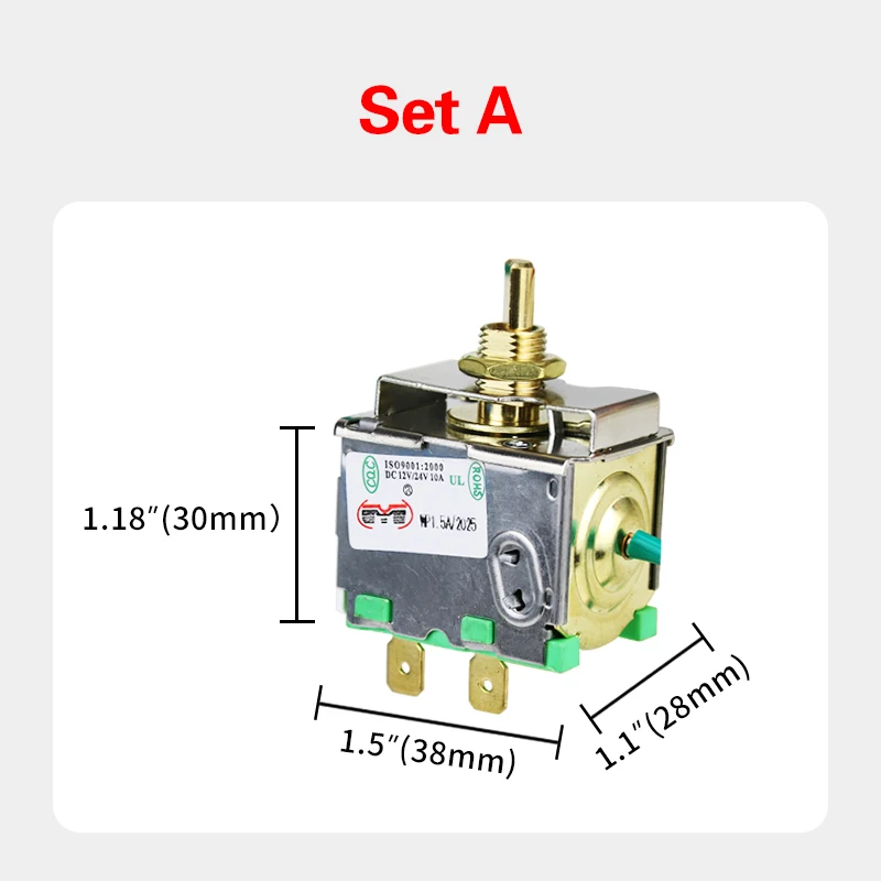 High Quality 12V24V Universal Thermostat Rotary Switch With Capillary Tube for Air Conditioner Evaporator Temperature Controller