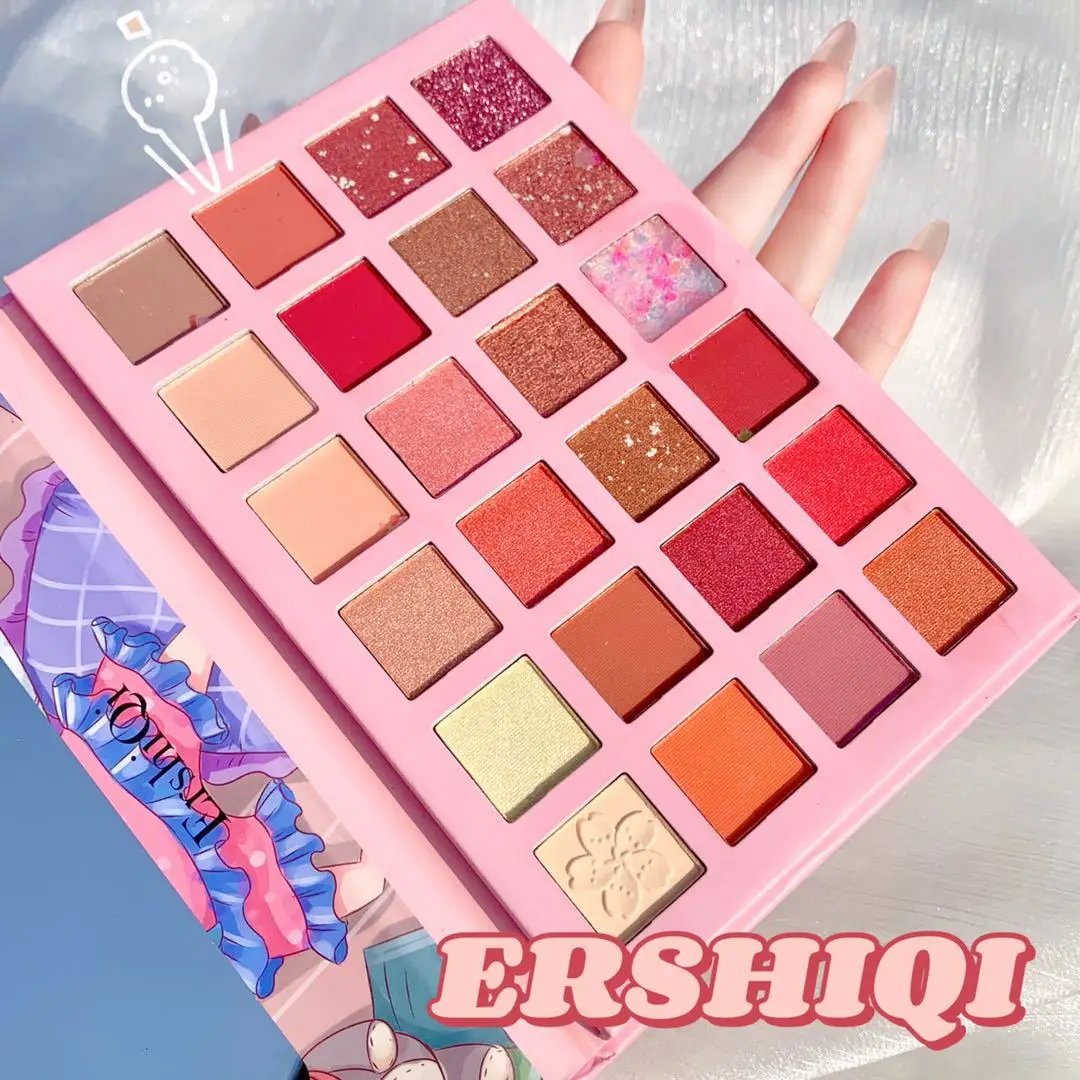 Lover Girl 24 Color Eye Shadow Palette Super Hot Strawberry Color Glitter Sequins Affordable Eye Shadow Eye Makeup Cosmetics