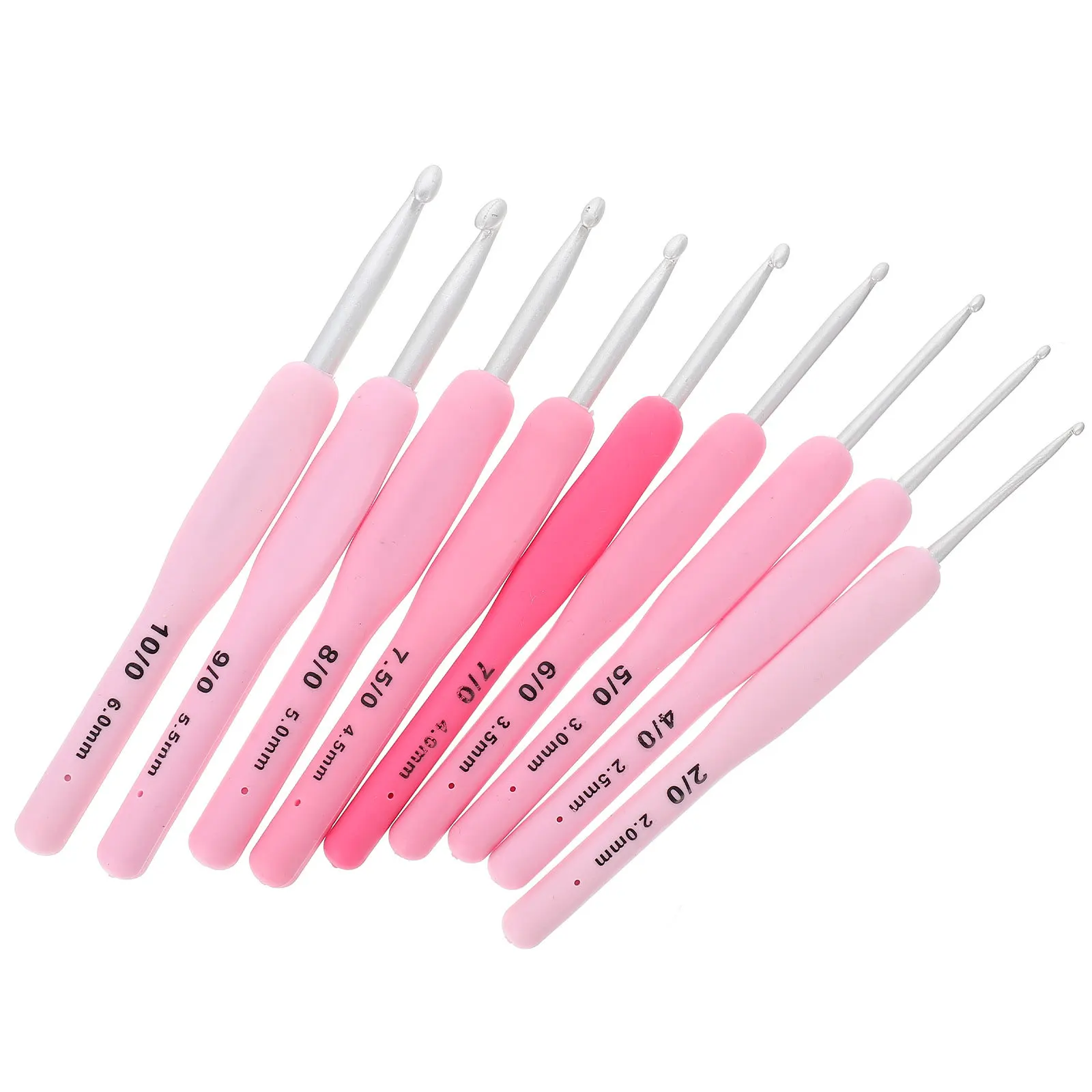 

9pcs Premium Crochet Hooks Set Aluminum Soft Grip Knitting Tool For Sweater Yarn Weaving Handcraft Diy Thread Crochet Tpr Handle