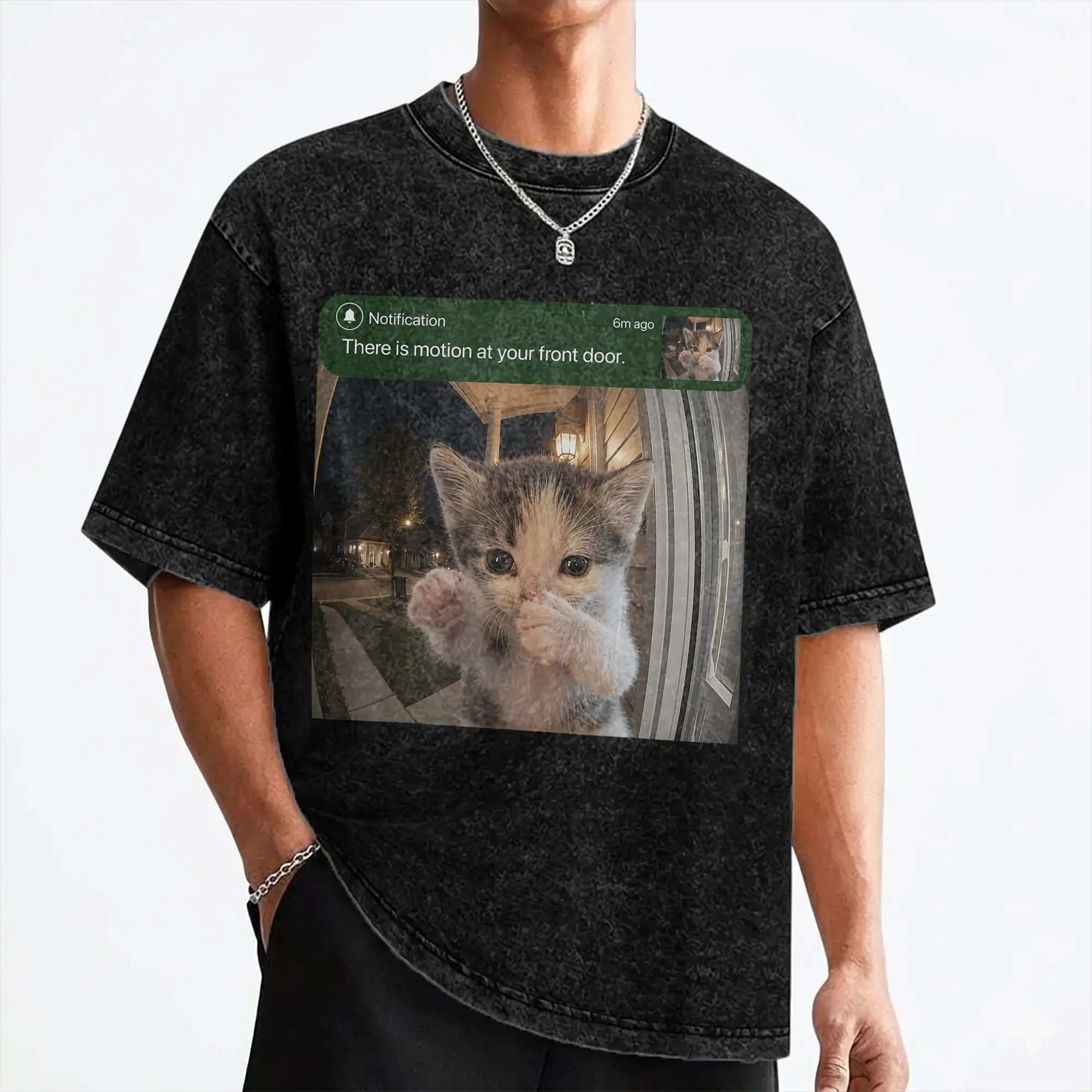 Cute Cat Scuba Dancing Meme T Shirt Washed Short Sleeve Harajuku T-Shirts  Vintage for Men Women Streetwear Summer Tee Shirt