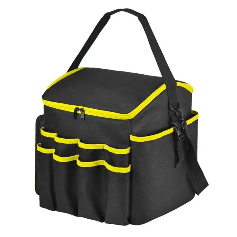 

NEW HOT In Stock-Heavy Duty Tool Tote With A Detachable Divider And Shoulder Strap Multi-Pocket Tool Pouch