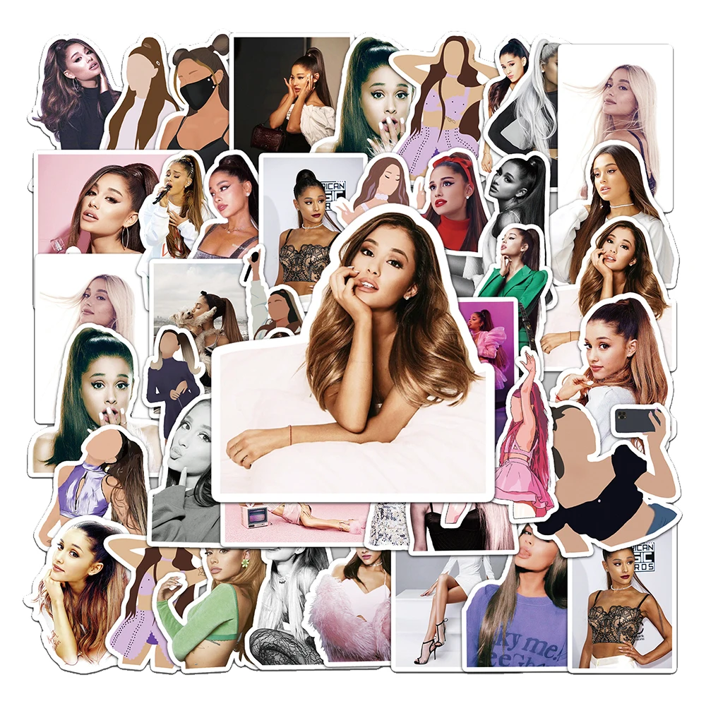 10/30/50pcs Hot Singer Ariana Grande Graffiti Stickers for Notebook Laptop Guitar Luggage Waterproof Cool Decoration Sticker Toy