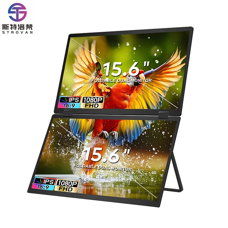 

15.6 Inch Double Lcd Screen Extender 1080p Display One Cable Portable Triple Extension for Laptop