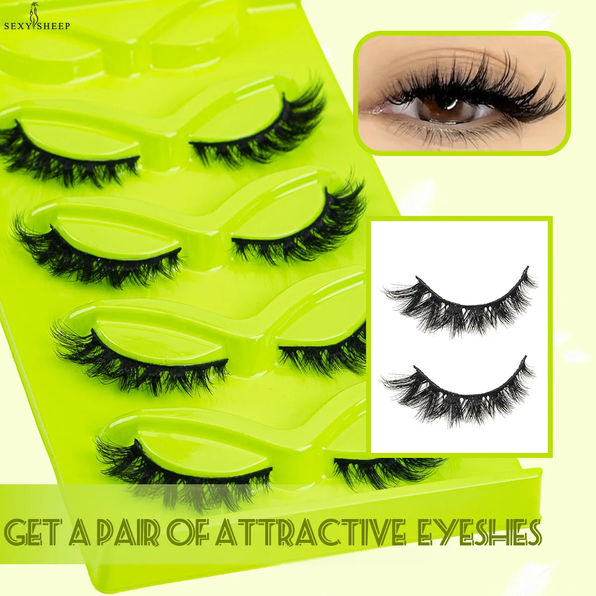 ثلاثية الأبعاد رقيق فو المنك جلدة الرموش الصناعية Wispy جلدة حجم طبيعي الرموش تمديد ماكياج مع لاش الغراء الملقط