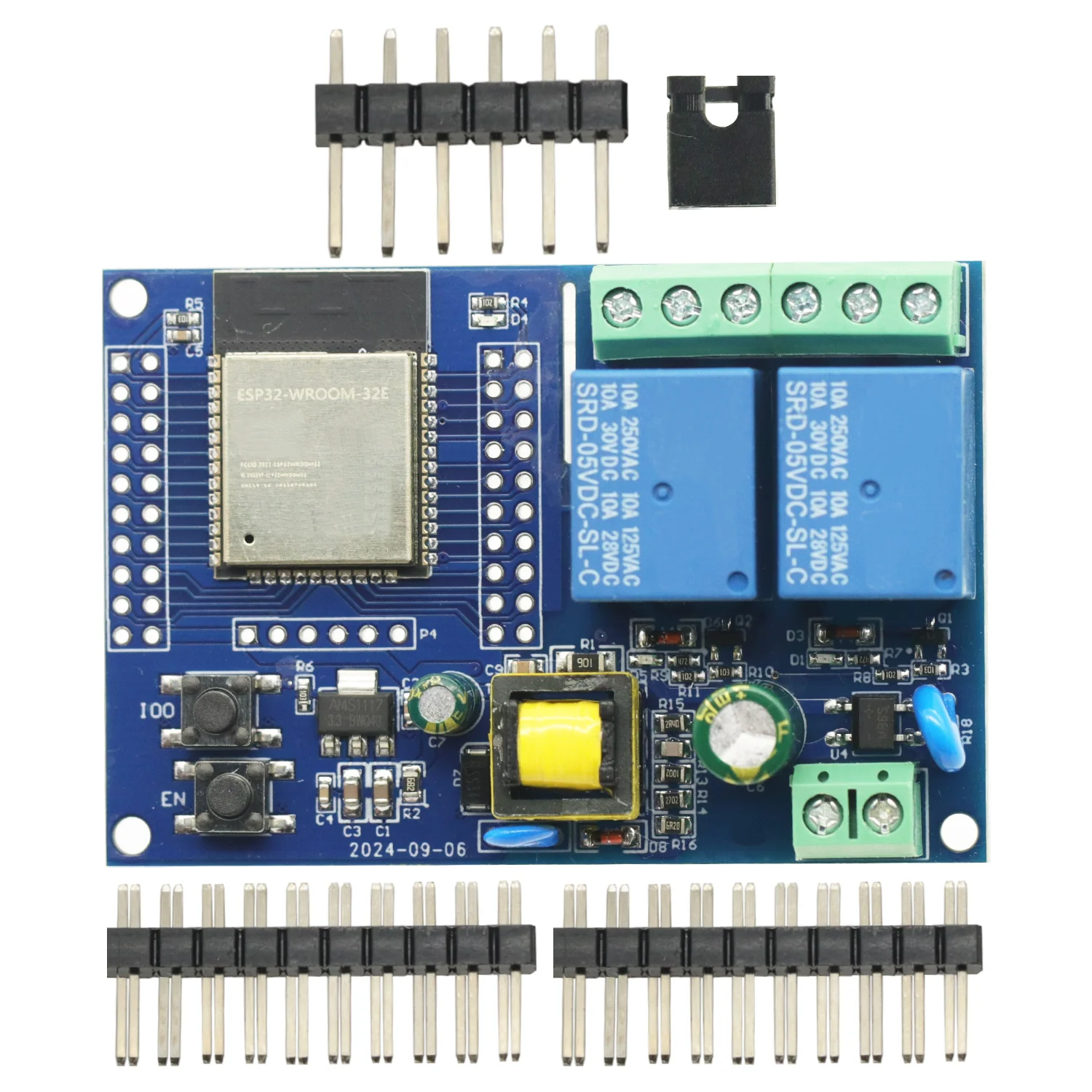 Carte de développement secondaire pour Ardu37, alimentation AC 220V, ESP32, Wi-Fi, Bluetooth, module 2 canaux