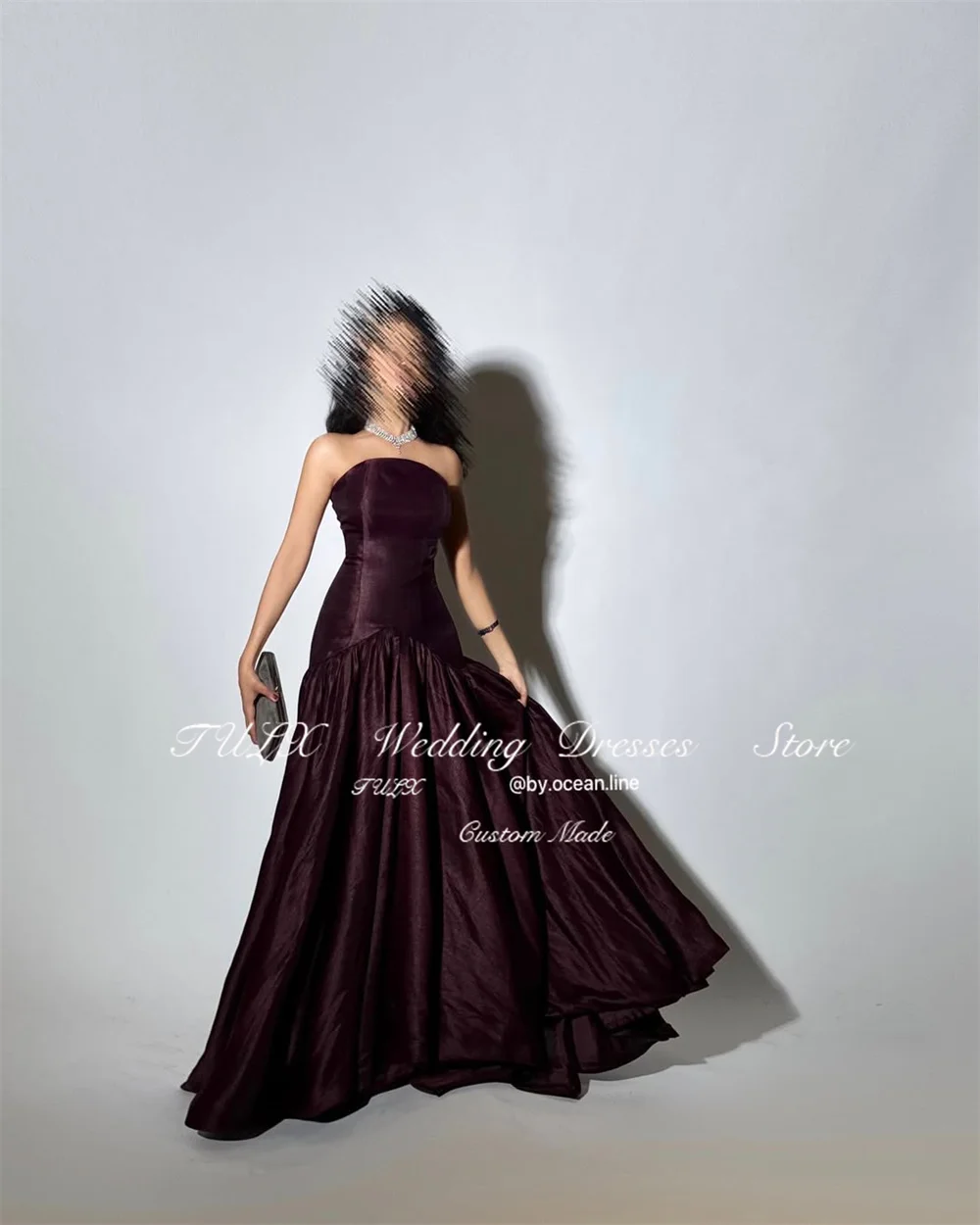 Eleganckie suknie wieczorowe z tafty TULX, bez ramiączek, bez rękawów, plisowane suknie balowe do ziemi, arabskie, na formalne okazje, szyte na miarę, kolekcja 2025