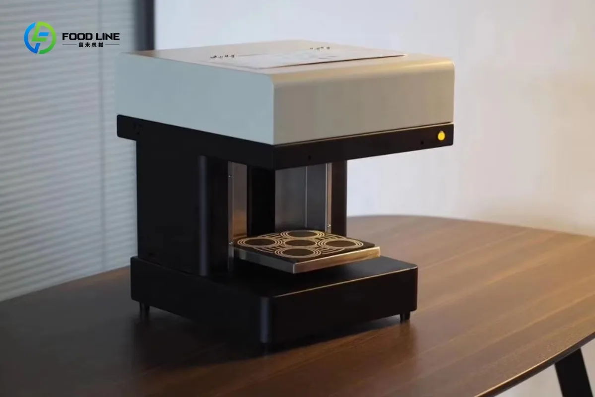 Customized Commercial Edible Food Printer - 4-Cup Coffee Drawing & Cake Printing Dual Machine