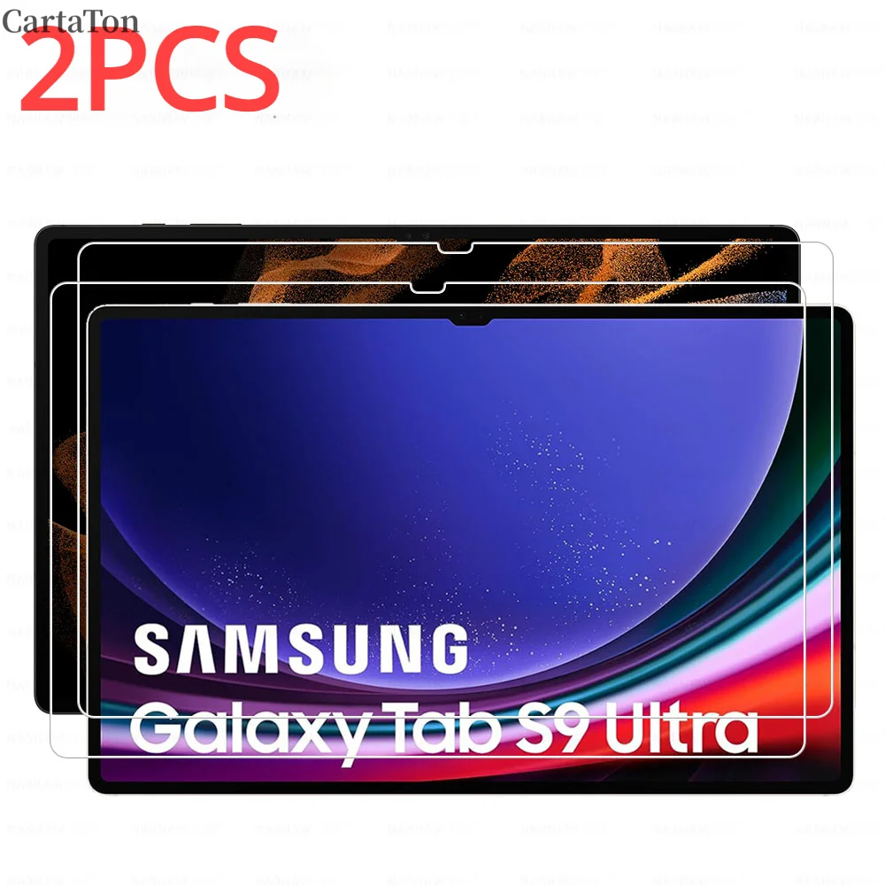 2 Stück HD kratzfester Displayschutz aus gehärtetem Glas für Samsung Galaxy Tab S8 S8 Plus S8 Ultra S9 Ultra 11 12,4 14,6 Zoll