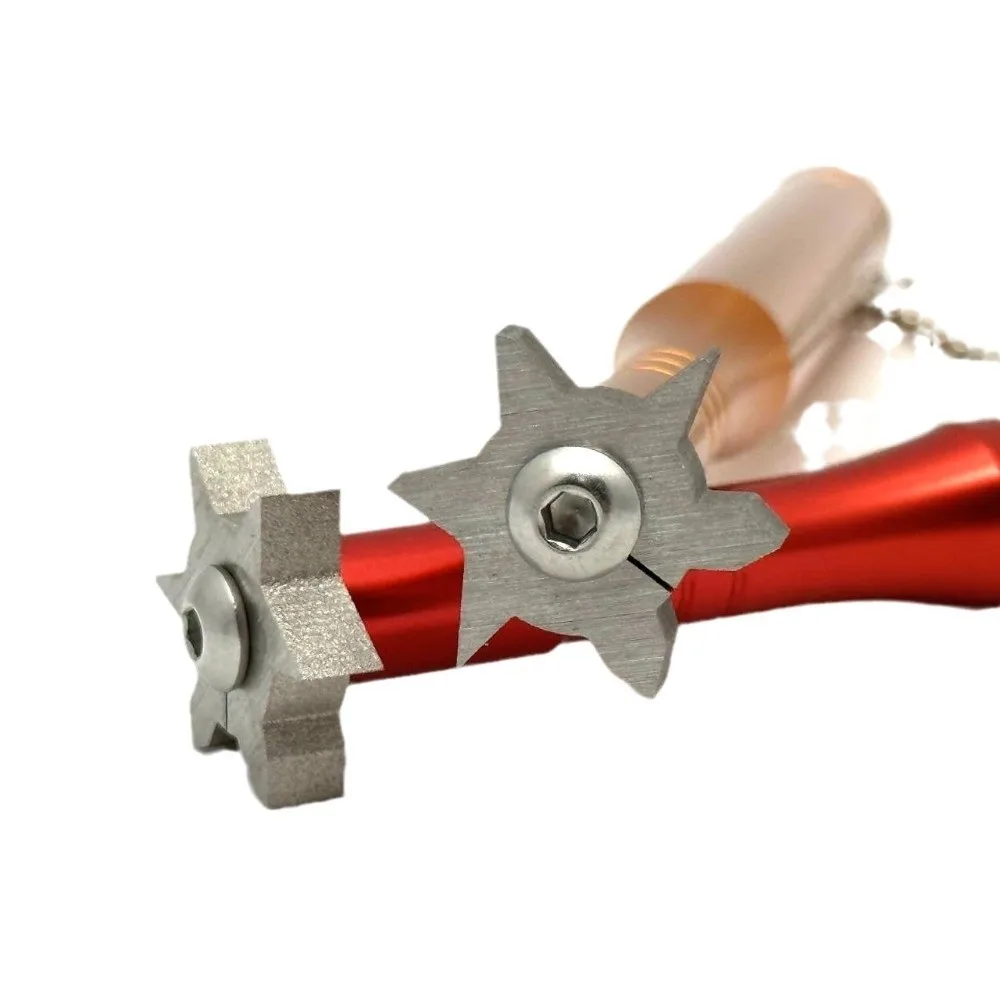 

Alloy Wedge Golf Club Grooving Sharpening Tool Non-Slip Strong Wedge Wedge Sharpening Tool Lanyard Hole Golf Groove Sharpener