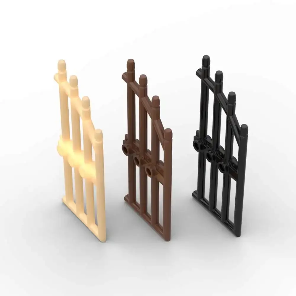 MOC 10PCS 42448 With Bars Three Studs Adaptive Bricks  Door 1x4x9 Arched Gate Building Blocks Toy Adults Boys Special Day Gifts