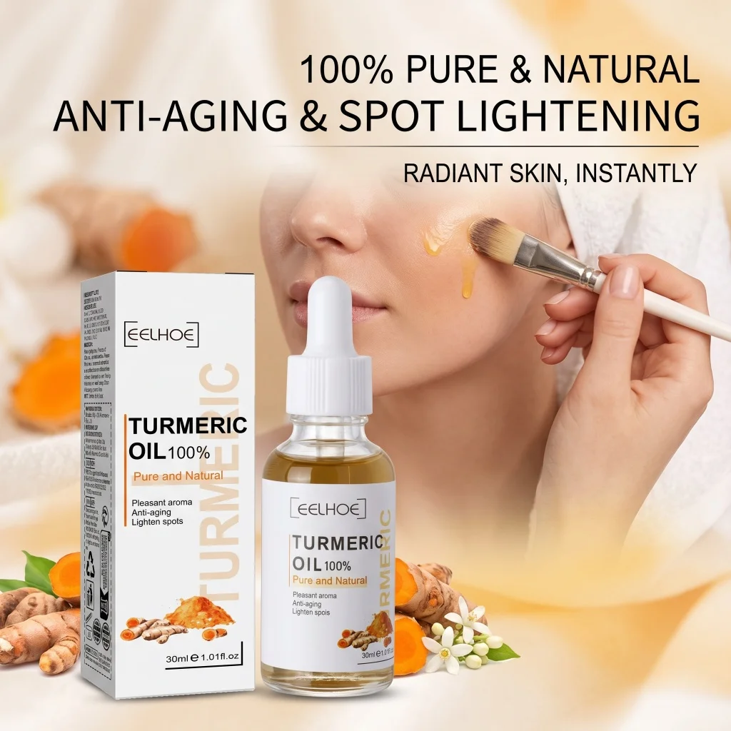 Turmeric Curcumin Face Essence Reduce Pores Renew Skin Radiance Hydrate Nourish Fade Marks Even Tone Restore Facial Skin