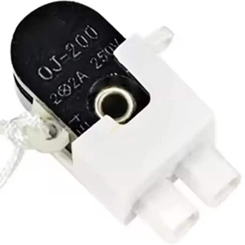 Multipurpose Pull Chain Switches Set Convenient for Lamp Fixtures Portable Designs Sturdy Plastic Construction 2A